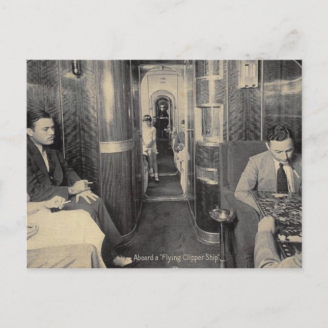 Early Aviation, Passengers, Aeroplane, Vintage Postcard (Front)