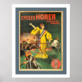 EARLY BICYCLE ADVERTISING PRINT