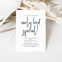 Early Bird Special Retirement Party Invitation