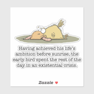 Early Bird Vinyl Sticker