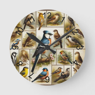 Early Birds Round Clock