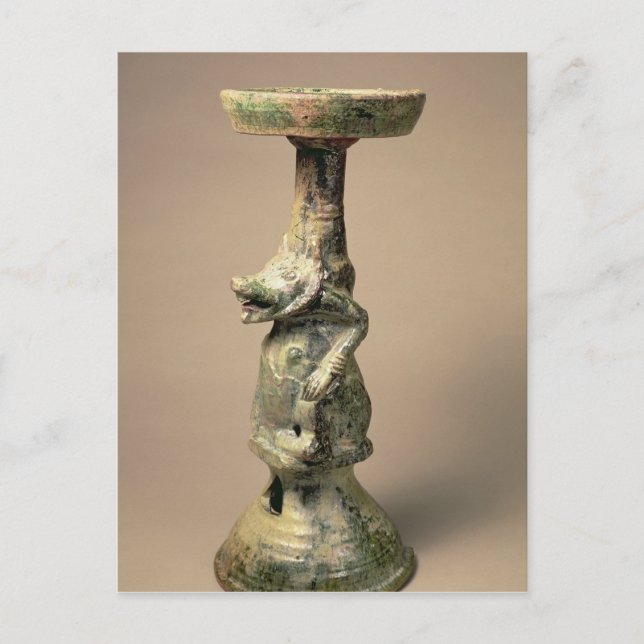 Early Chinese pottery lamp, tomb artefact Postcard (Front)