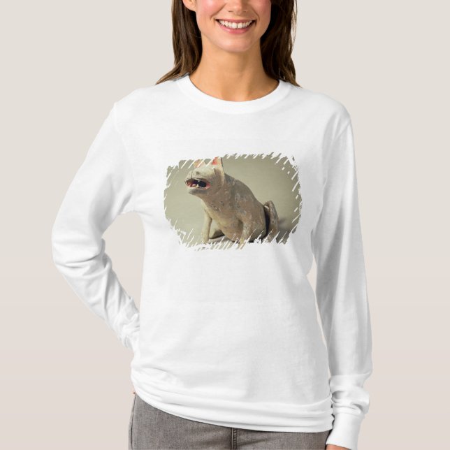 Early Chinese pottery seated dog, tomb T-Shirt (Front)