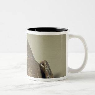Early Chinese pottery seated dog, tomb Two-Tone Coffee Mug