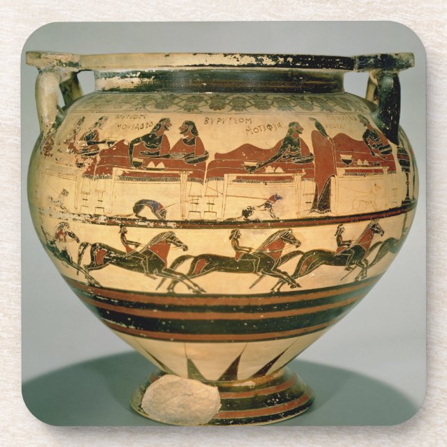 Early Corinthian black-figure column-krater depict Coaster (Front)