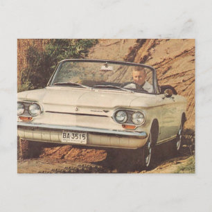 Early Corvair Convertible Postcard