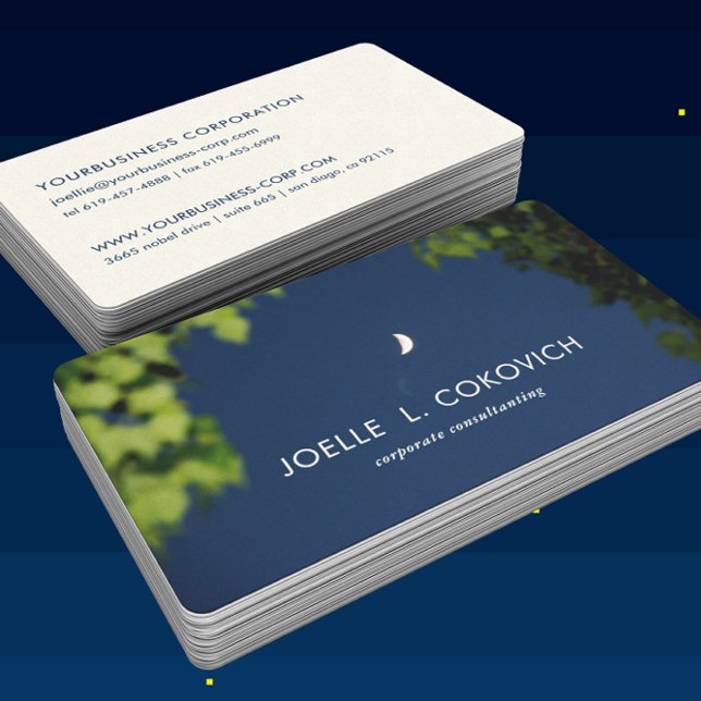 ©Early Crescent Moon/Nature Photography Business Card (Creator Uploaded)