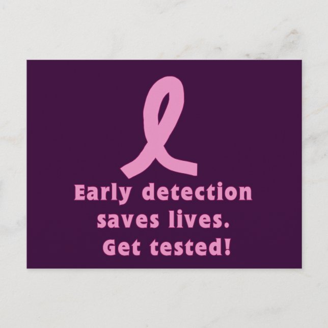 Early Detection Saves Lives Get Tested! Postcard (Front)