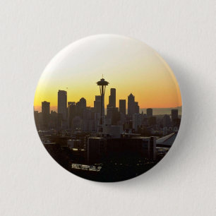 Early Evening In City 6 Cm Round Badge