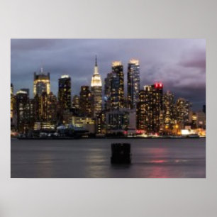 Early evening panoramic view of Manhattan Poster