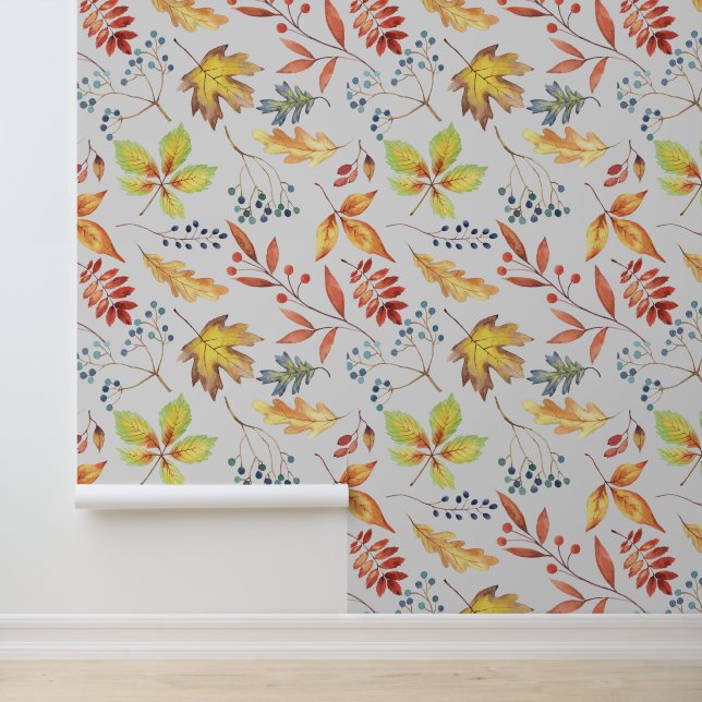 Early Fall Leaves & Berries Wallpaper (Application)