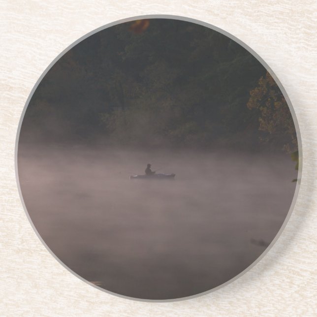 Early Foggy Fishing Coaster (Front)