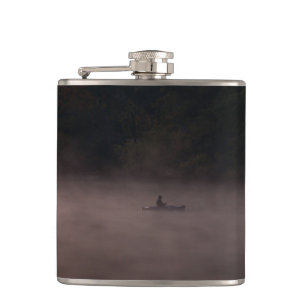 Early Foggy Fishing Hip Flask