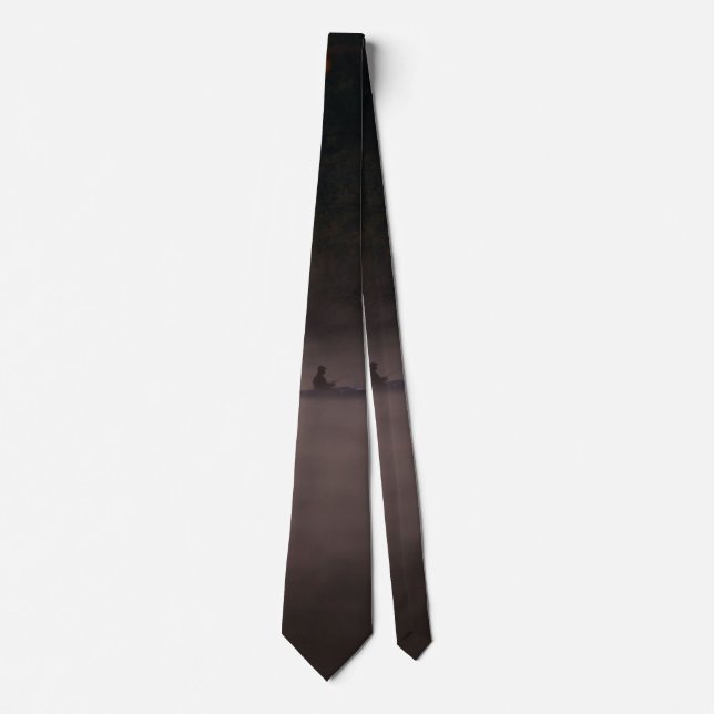 Early Foggy Fishing Neck Tie (Front)