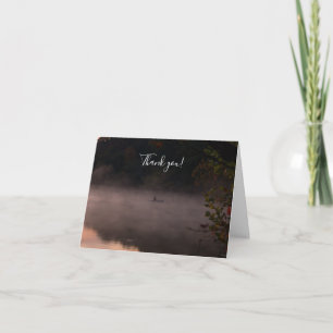 Early Foggy Fishing Thank You Card
