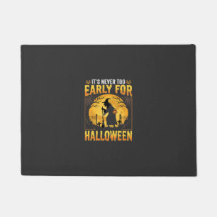 Early for Halloween Witch Graveyard Vintage Design Doormat