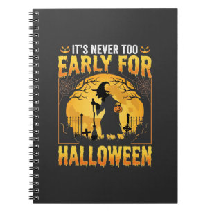 Early for Halloween Witch Graveyard Vintage Design Notebook