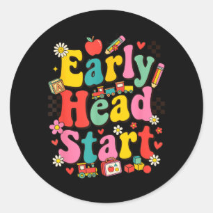 Early Head Start Teacher Student Kids Education Classic Round Sticker
