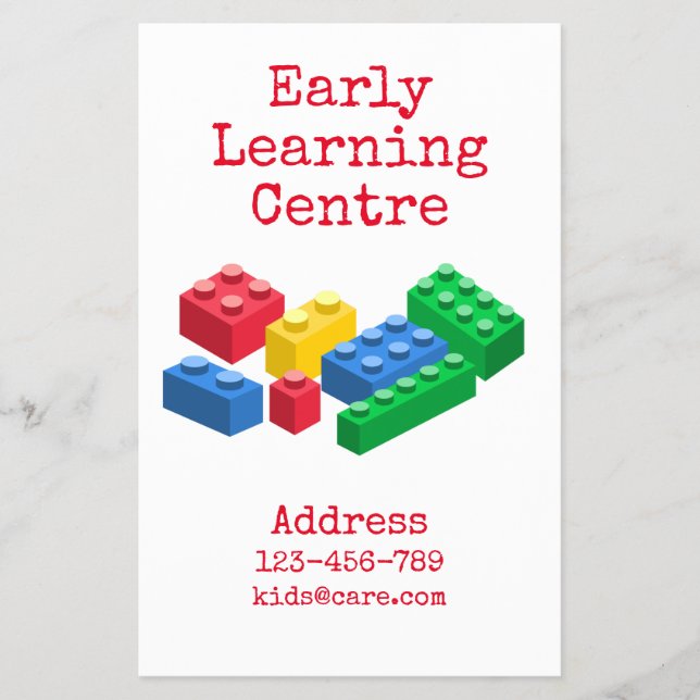 Early Learning Centre Daycare bricks Flyer (Front)