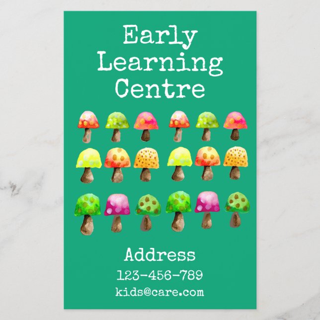 Early Learning Centre Daycare mushroom Flyer (Front)