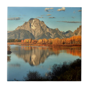 Early Light In Wyoming at Oxbow Bend Ceramic Tile