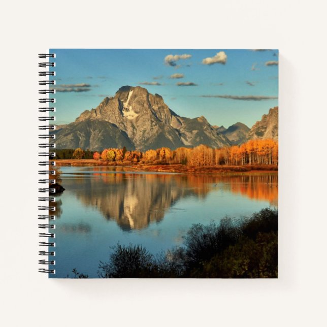 Early Light In Wyoming at Oxbow Bend Notebook (Front)