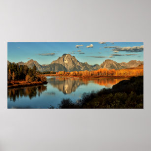 Early Light In Wyoming at Oxbow Bend Poster
