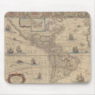Early Map of the Americas (North & South America) Mouse Pad