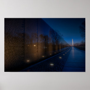 Early Morning At The Vietnam Memorial Poster