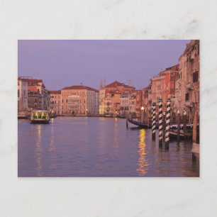 early morning Grand Canal Tour, Venice, Italy Postcard