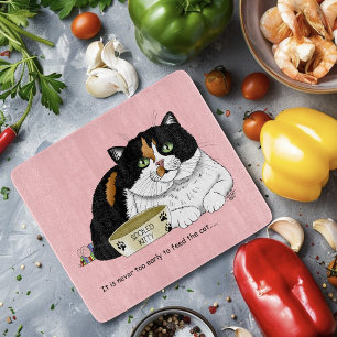 Early Morning Hungry Kitty Cutting Board