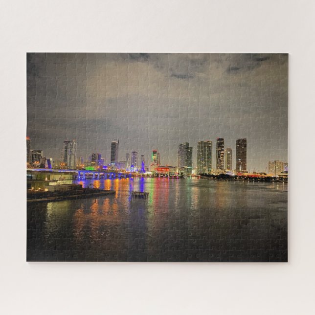 Early Morning in the Port of Miami, Florida Jigsaw Puzzle (Horizontal)