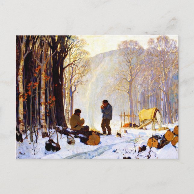 Early Morning in the Woods Postcard (Front)