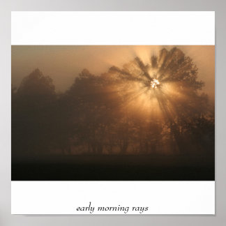 early morning rays poster