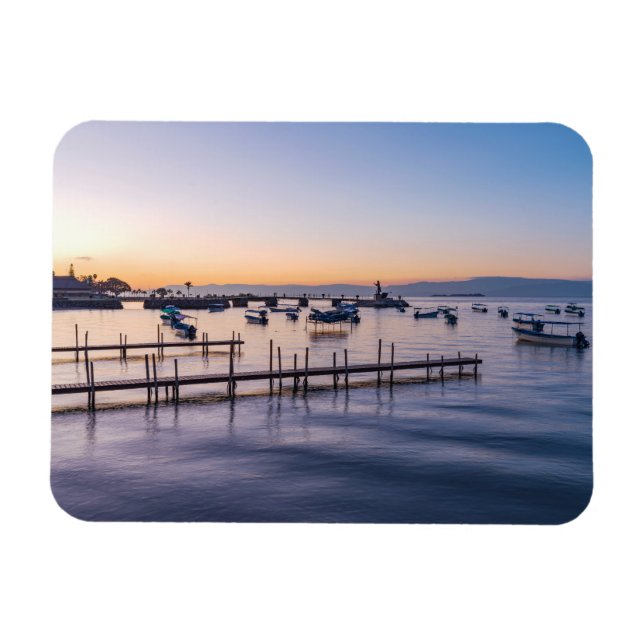 early morning scenic of lake in chapala mexico magnet (Horizontal)