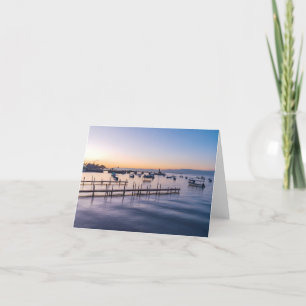 early morning scenic of lake in chapala mexico thank you card