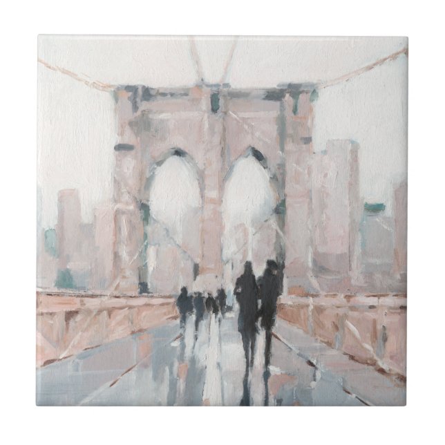 Early Morning Stroll - New York Ceramic Tile (Front)