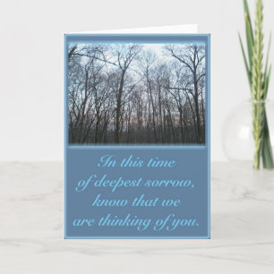 Early Morning Woods Sympathy Card