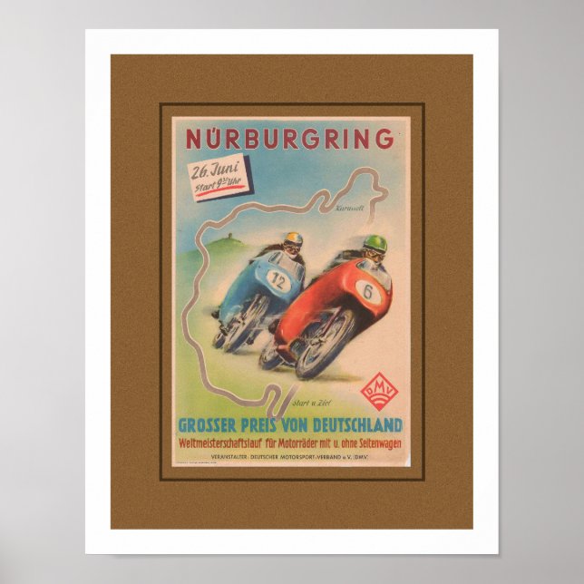 EARLY MOTORCYCLE ADVERTISING PRINT (Front)