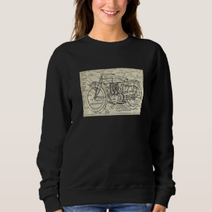 Early Motorcycle Mechanical Parts Diagram 1917 Sweatshirt