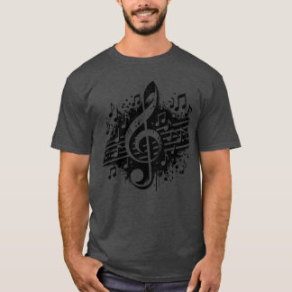 Early Music Sheet Music Tattoo With Clef T-Shirt