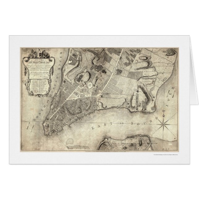 Early New York City Map 1776 (Front Horizontal)
