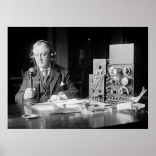 EARLY RADIO PIONEER 1923 POSTER