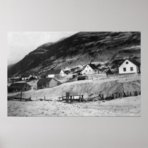 Early Scene of Kodiak, Alaska Photograph Poster