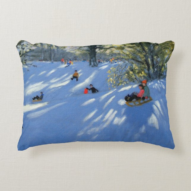 Early snow Darley Park Derby Decorative Cushion (Front)