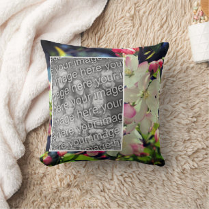 Early Spring Blossoms Frame Add Your Photo Cushion