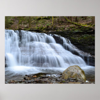 Early Spring Evening At The Waterfalls. Poster