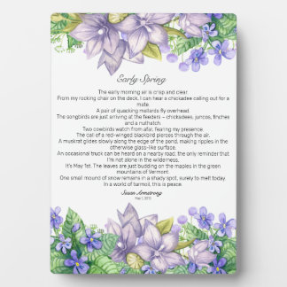 Early Spring Poem Plaque