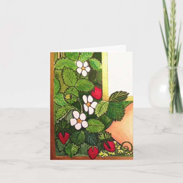Early Spring Strawberries Card (Front)