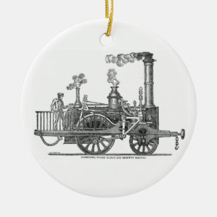 Early Steam Locomotive Ceramic Tree Decoration